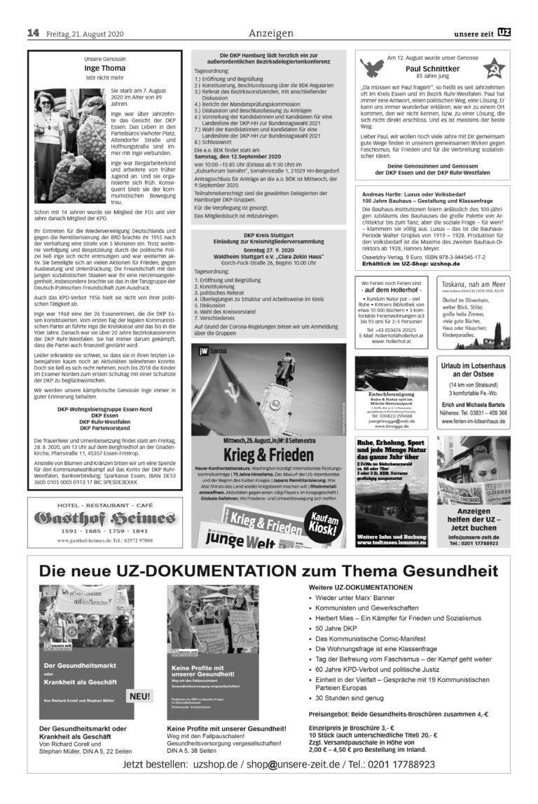 UZ 34 14 - Anzeigen 2020-34 - Anzeigen - Anzeigen