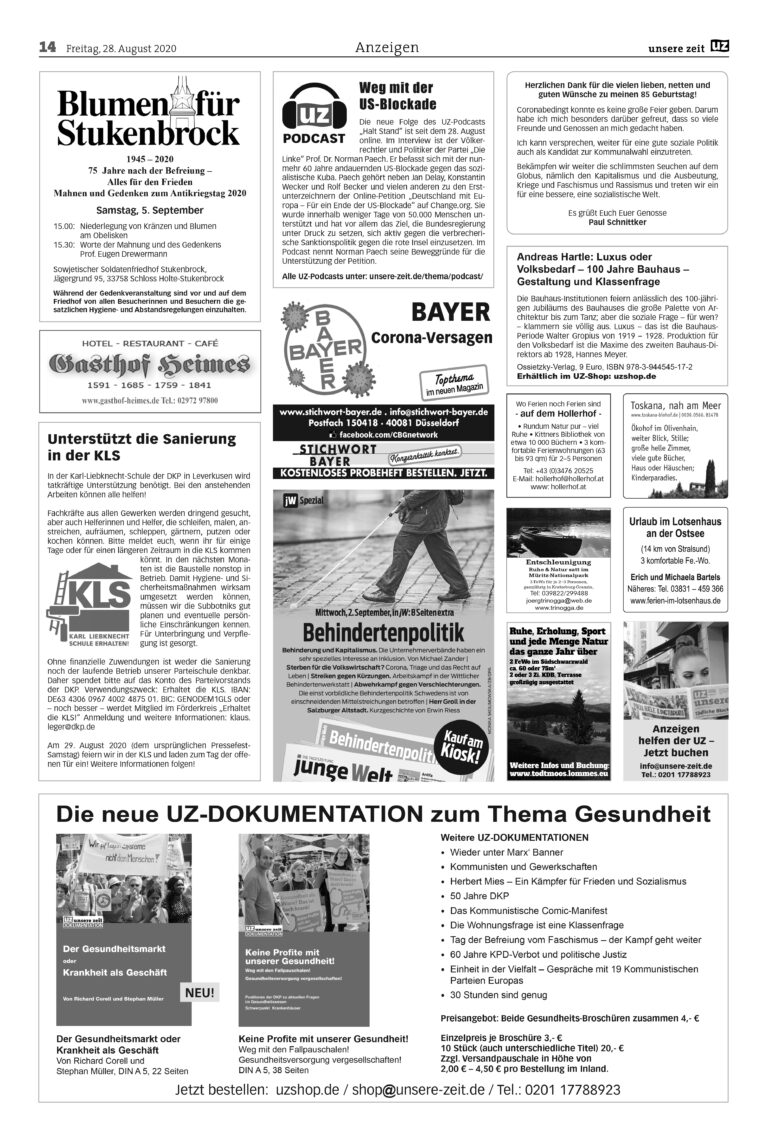 UZ 35 14 - Anzeigen 2020-35 - Anzeigen - Anzeigen