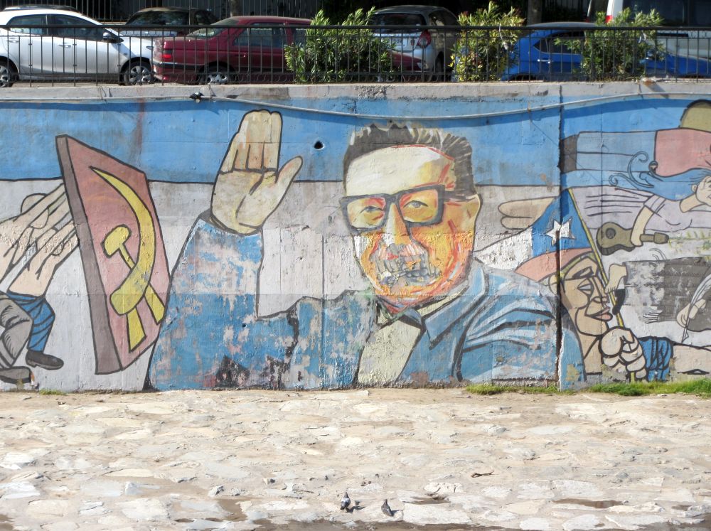Grafiti Mapocho PC 2015 10 26 fRF 10.2 - Wir lernten - Chile, Geschichte der Arbeiterbewegung - Hintergrund