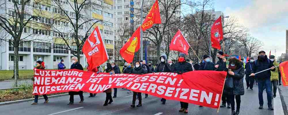 020801 - Rosa & Karl 2021 - Demonstration, Geschichte der Arbeiterbewegung - Im Bild