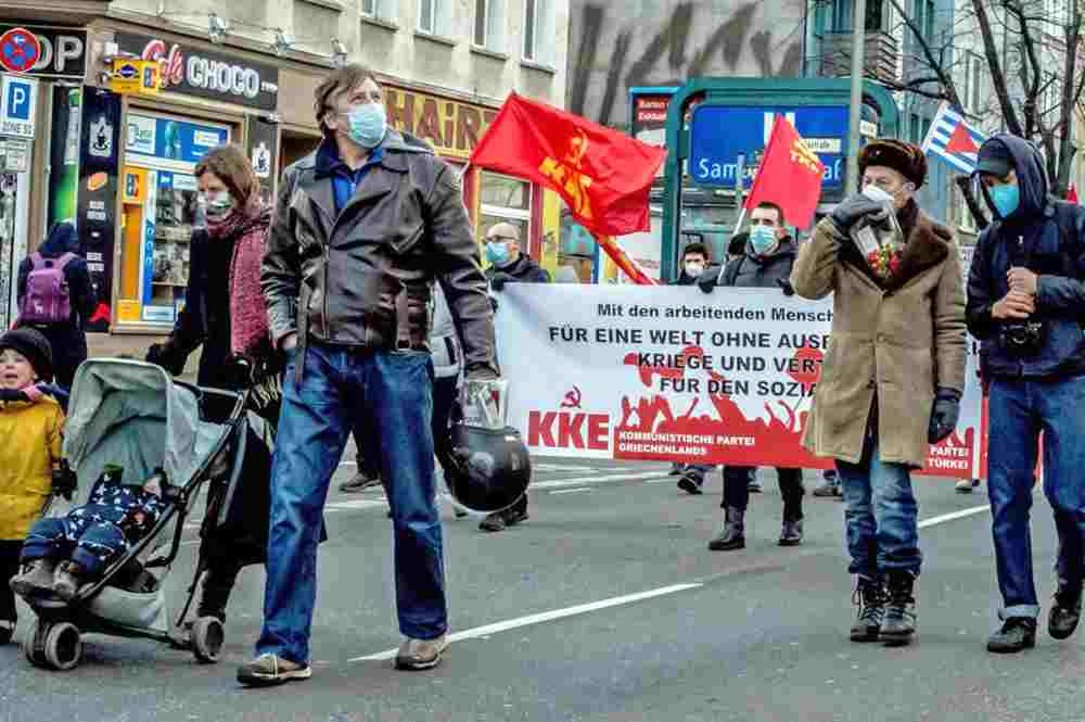 020810 - Rosa & Karl 2021 - Demonstration, Geschichte der Arbeiterbewegung - Im Bild