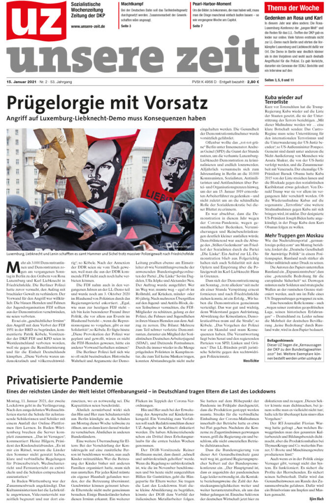 2021 02 1 - Gesammelte Werke - UZ - Zeitung der DKP - Hintergrund