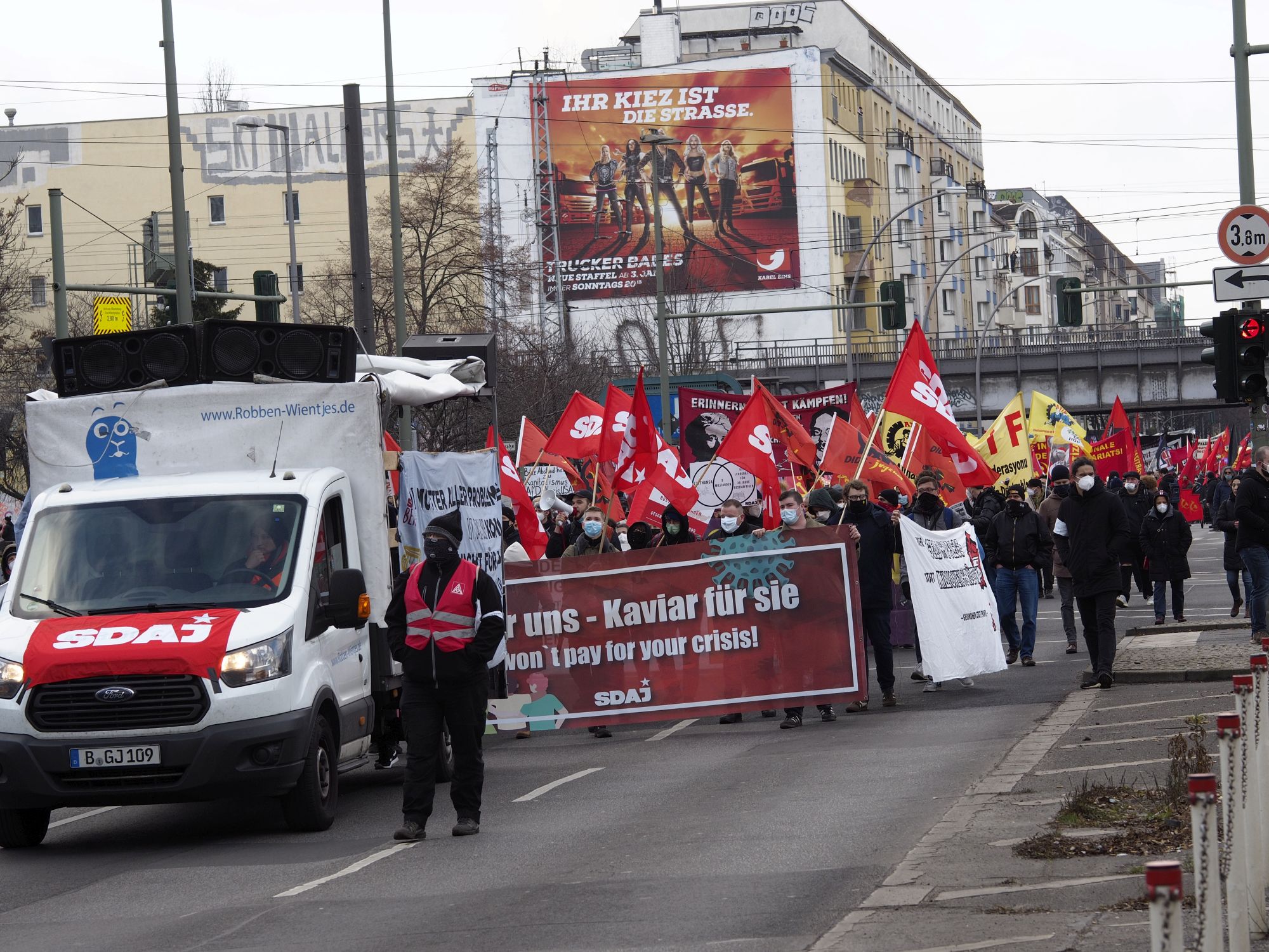 Frank Klopperschlaeger 7 - Rosa & Karl 2021 - Demonstration, Geschichte der Arbeiterbewegung - Im Bild