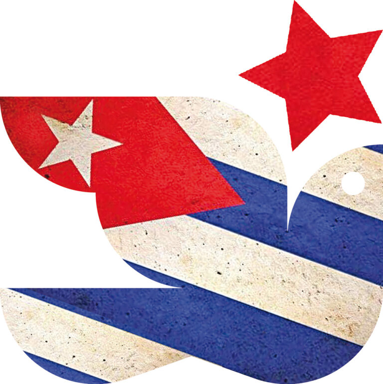 Taube Stern Flagge 03 - Schweigekartell durchbrochen - Internationale Solidarität - Internationale Solidarität