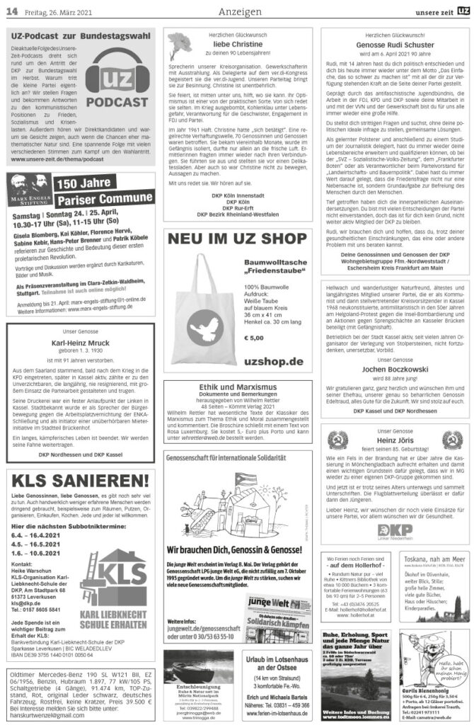 UZ 12 14 - Anzeigen 2021-12 - Anzeigen - Anzeigen