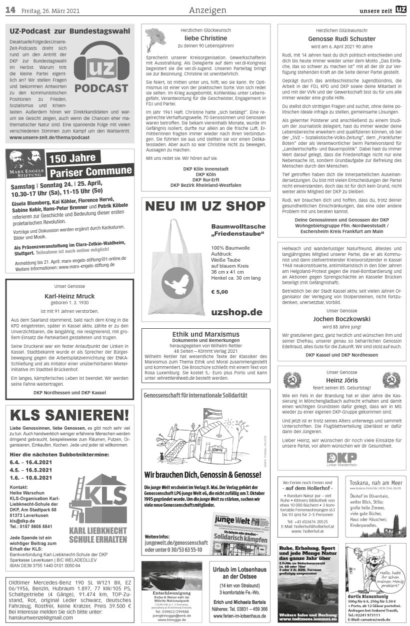 Anzeigen 2021 12 Unsere Zeit