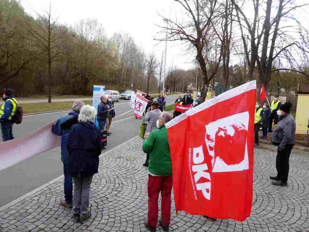 Ansbach 4 - Ostermarsch 2021 - Friedenskampf, Ostermarsch - Im Bild
