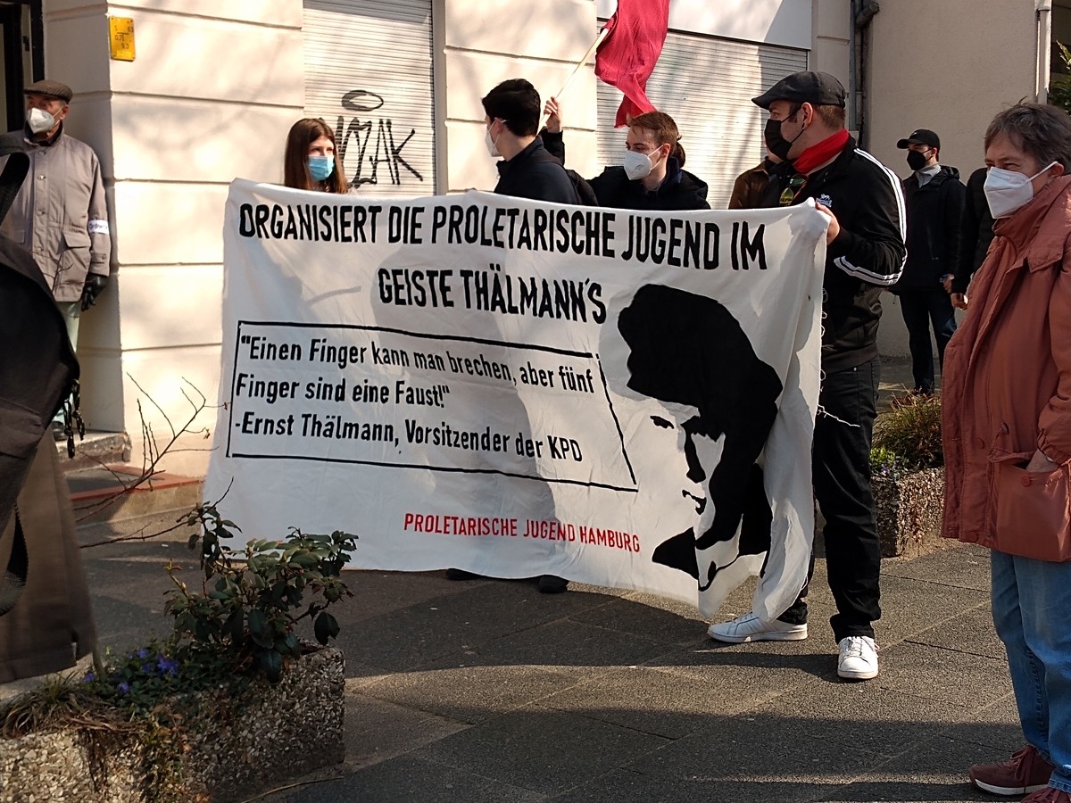 IMG 20210416 160601708 - Thälmann-Gedenken in Hamburg - DKP, Geschichte der Arbeiterbewegung - Blog, DKP in Aktion