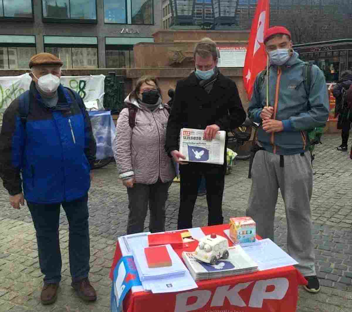 Leipzig - Ostermarsch 2021 - Friedenskampf, Ostermarsch - Im Bild