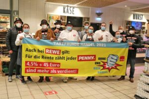 210519rewe Neubiberg verdibayern - Lidl lohnt nicht - Tarifrunde, ver.di - Hintergrund