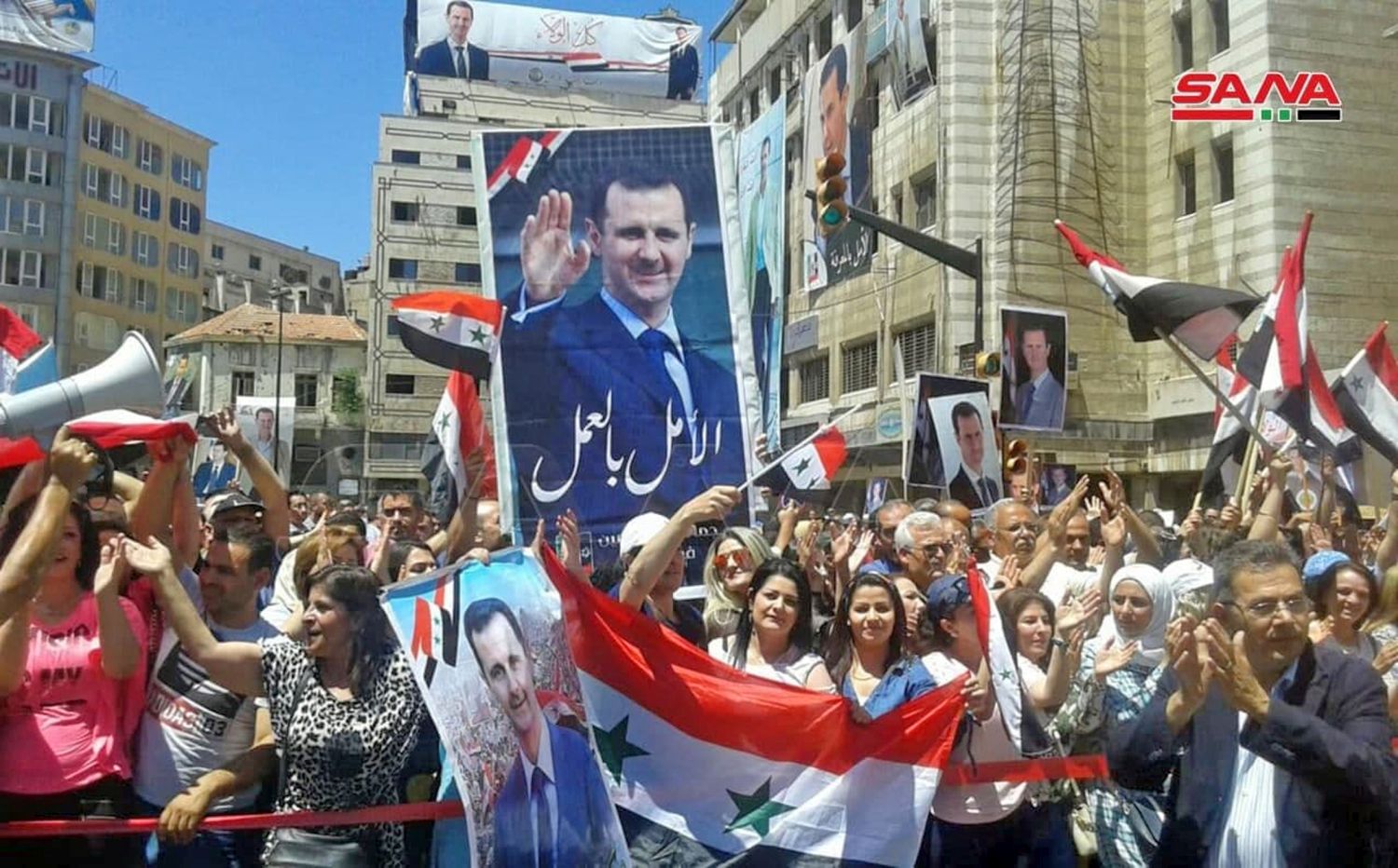 22601 Syrien - Wahlparty in Syrien - Präsidentschaftswahlen, Syrien - Internationales