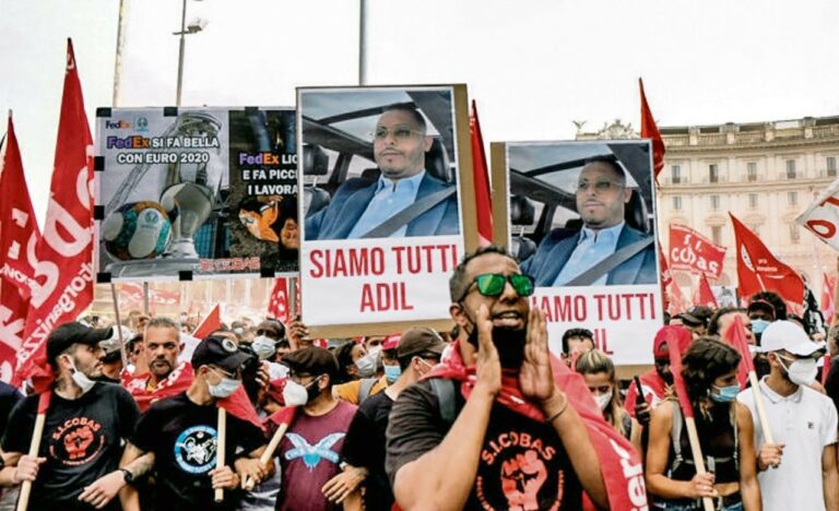 210702 workzeitung proteste italien - Solidarität mit den Streikenden in Italien – in Gedenken an Adil Belakhdim! - Italien - Italien