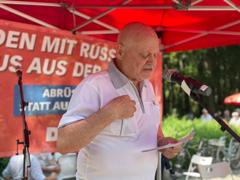 Hans Bauer PeterWeyland - Solidaritätsschreiben von Hans Bauer, GRH-Vorsitzender - DKP, Repression - Politik