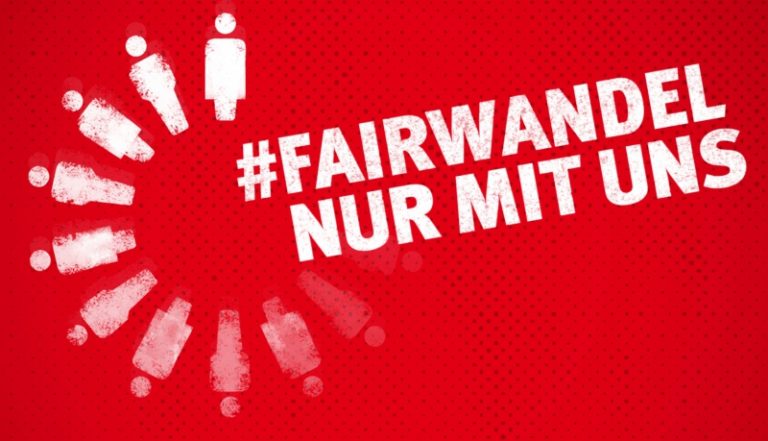 fairwandel signet kurz rgb - Hartnäckige Kämpfe gegen die Angriffe des Kapitals notwendig - Gewerkschaften - Gewerkschaften