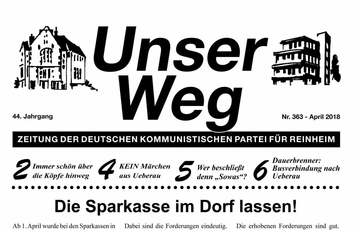 4512 UnserWeg201804 1 - Nach den Wahlen geschlossen - UZ vom 12. November 2021 - UZ vom 12. November 2021