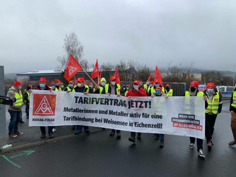 500302 Weisensee - Streik für Tarifvertrag - Organizing - Organizing