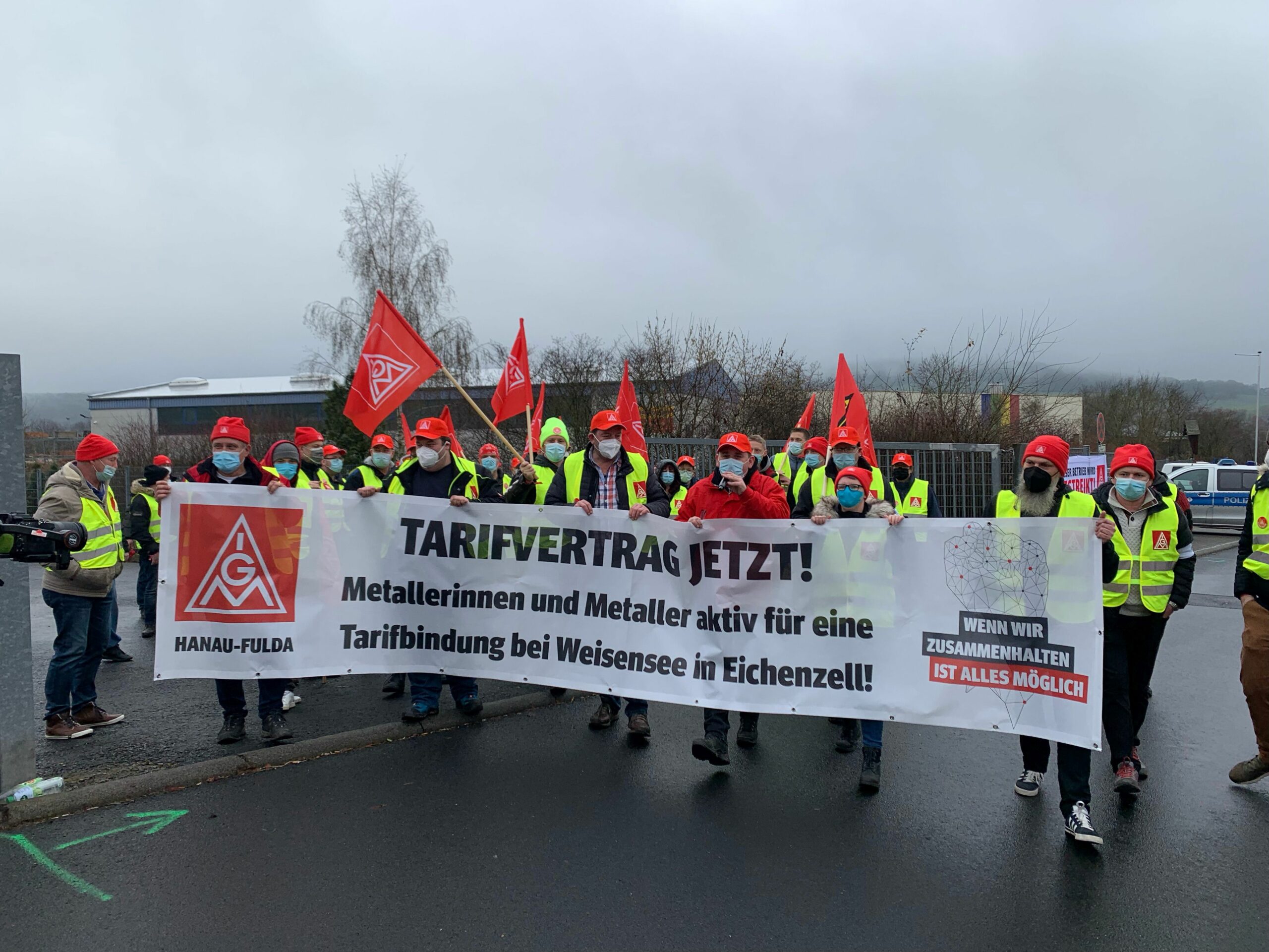 500302 Weisensee scaled - Streik für Tarifvertrag - Eichenzell, IG Metall Hanau-Fulda, Organizing, Streik, Weisensee - Wirtschaft & Soziales
