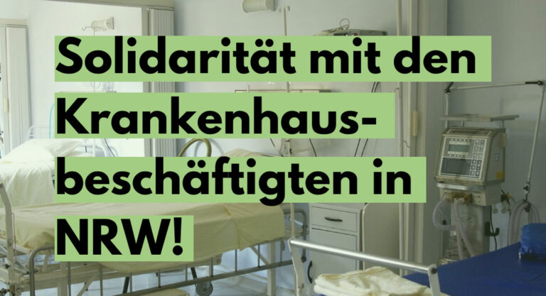 TVE1 - Solidarität mit den Krankenhausbeschäftigten in NRW! - Arbeitskämpfe - Arbeitskämpfe