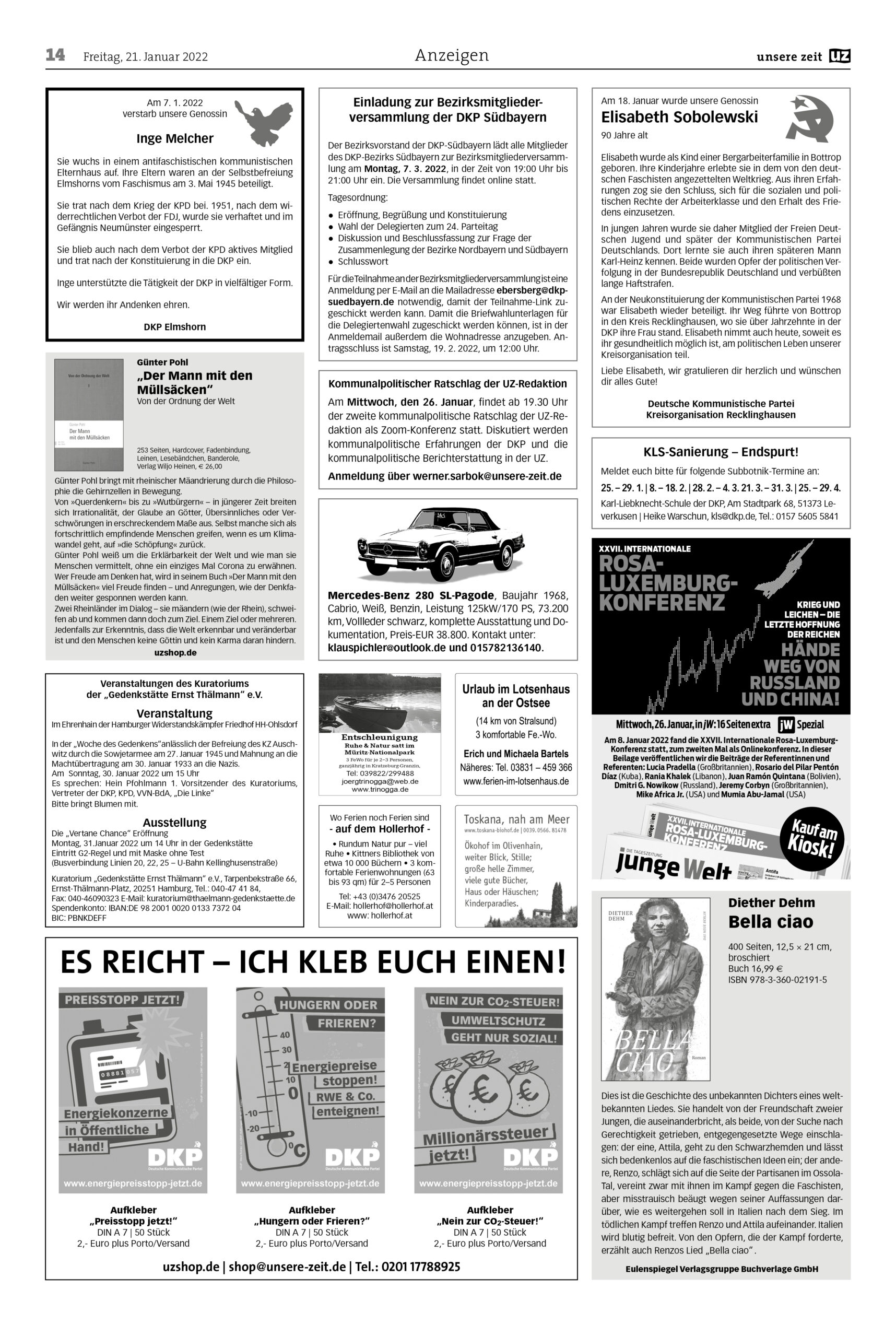 UZ 2022 03 Seite 14 scaled - Anzeigen 2022-03 - UZ vom 21. Januar 2022 - UZ vom 21. Januar 2022