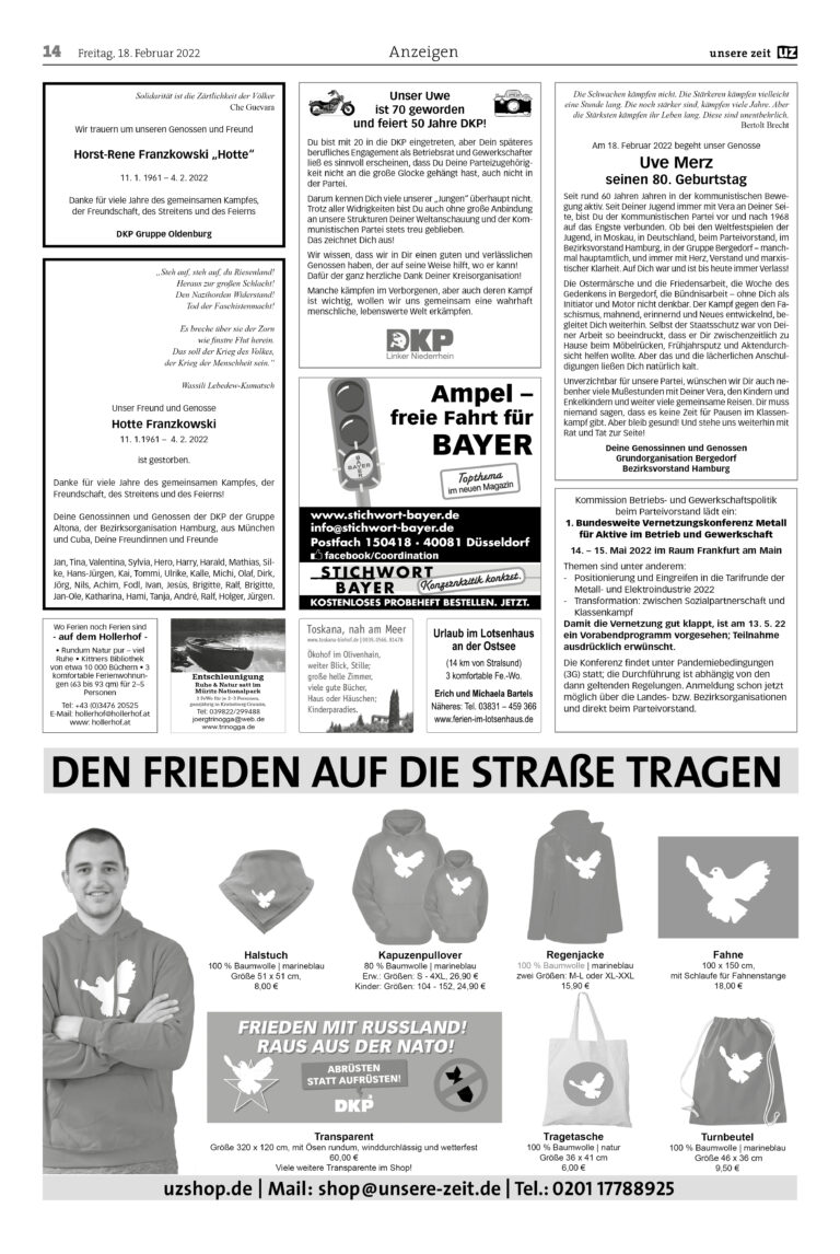 UZ 2022 007 Seite 14 - Anzeigen 2022-07 - Anzeigen - Anzeigen