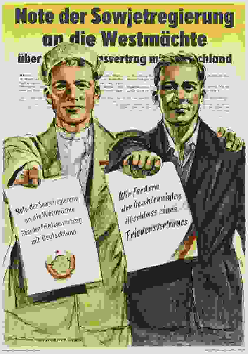 091003 note der sowjetregierung plakat 2000 02 0281 - Der Westen wollte Kalten Krieg und Teilung Deutschlands - UZ vom 4. März 2022 - UZ vom 4. März 2022