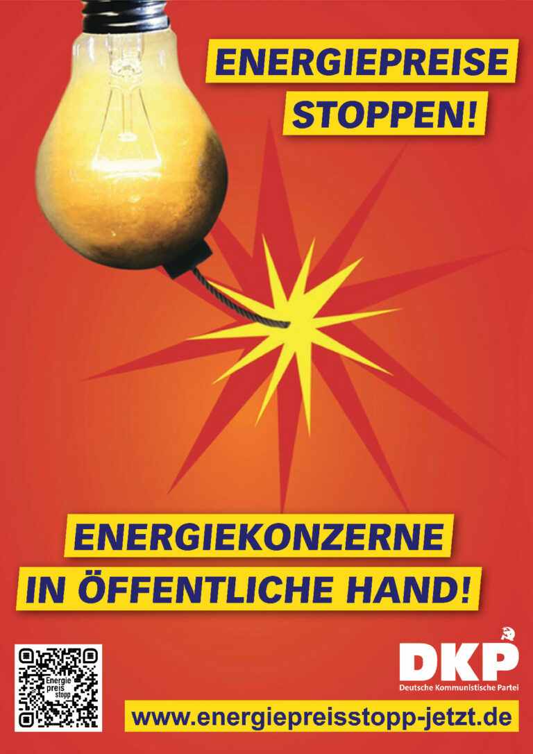 1103 Engergiepreis Plakat A3 DRUCK - Runter mit den Preisen und den Profiten - Energiepreisstoppkampagne - Wirtschaft & Soziales