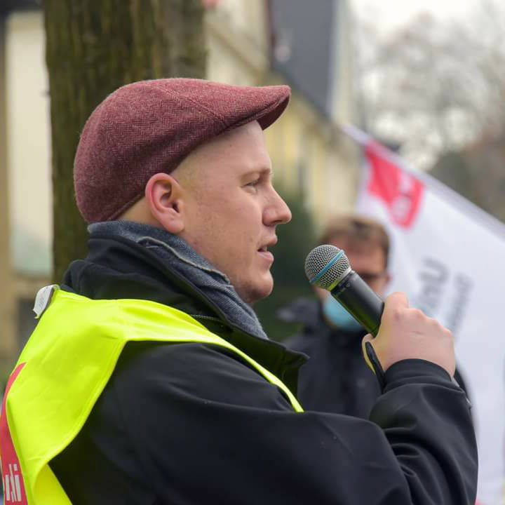 180302 PortraetSchwabedissen - Im Gegenangriffsmodus - Entlastungstarifvertrag, Jonas Schwabedissen, Nordrhein-Westfalen, Streik, Uniklinik Essen, Unikliniken, ver.di - Wirtschaft & Soziales