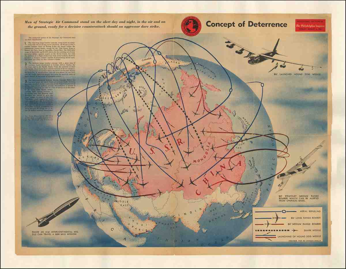 1961 anti Soviet Union propaganda map Concept of Deterrence - Der antikommunistische Kreuzzug - Antikommunismus, Geschichte der Arbeiterbewegung, Kriege und Konflikte - Theorie & Geschichte