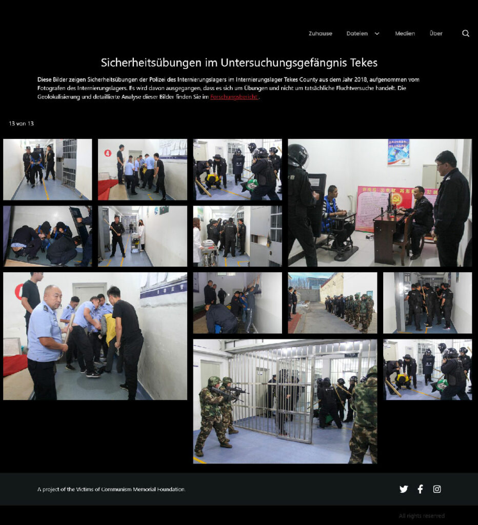 Sicherheitsuebungen im Untersuchungsgefaengnis Tekes - Hintergrundinfos zu den „Xinjiang Police Files“ - - Hintergrund