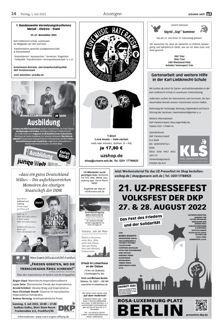 UZ 2022 26 Seite 14 - Anzeigen 2022-26 - Anzeigen - Im Bild