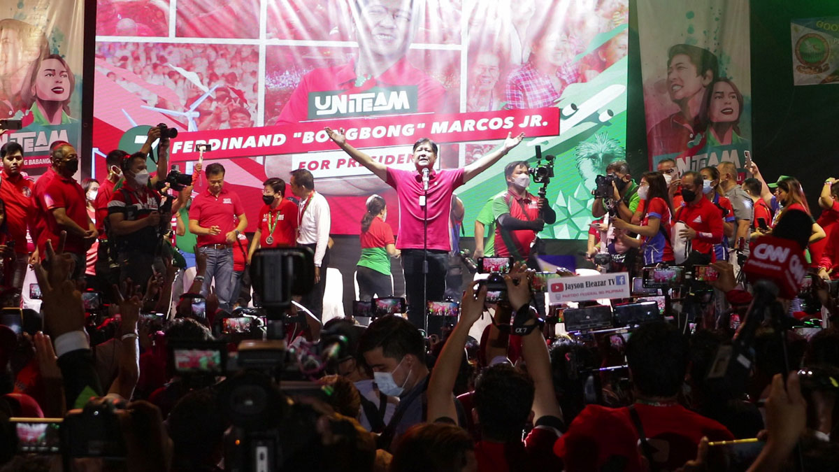 BBM Uniteam rally Marikina Riverbanks Bongbong Marcos speech close Marikina 03 19 2022 - Alles beim Alten - Philippinen, Regierungsbildung - Blog