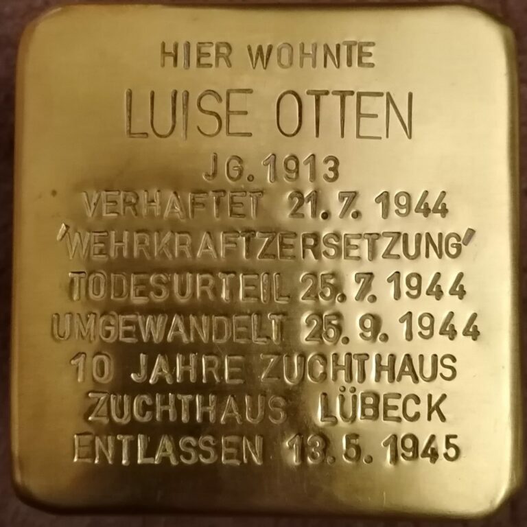 Luise Otten Roehrs 3 1024x1024 1 - Eine Straße für Luise Otten-Röhrs - Neues aus den Bewegungen - Neues aus den Bewegungen