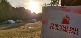 Solidarität mit dem Camp und den Aktionen von „Rheinmetall entwaffnen“