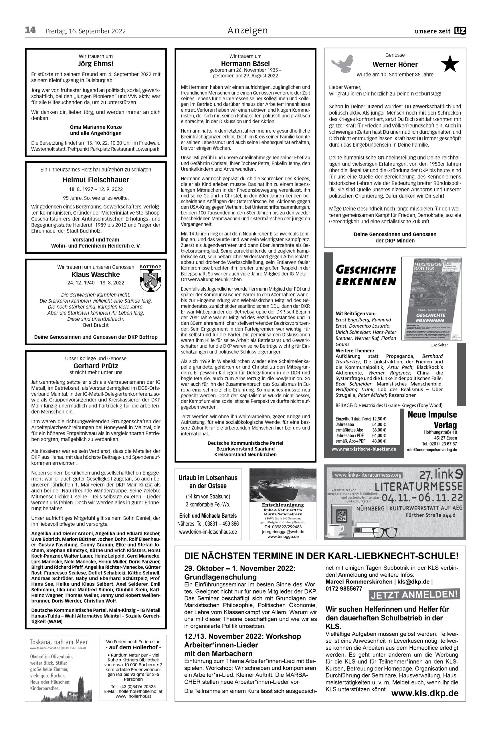 UZ 2022 36 Seite 14 scaled - Anzeigen 2022-36/37 - Anzeigen - Anzeigen