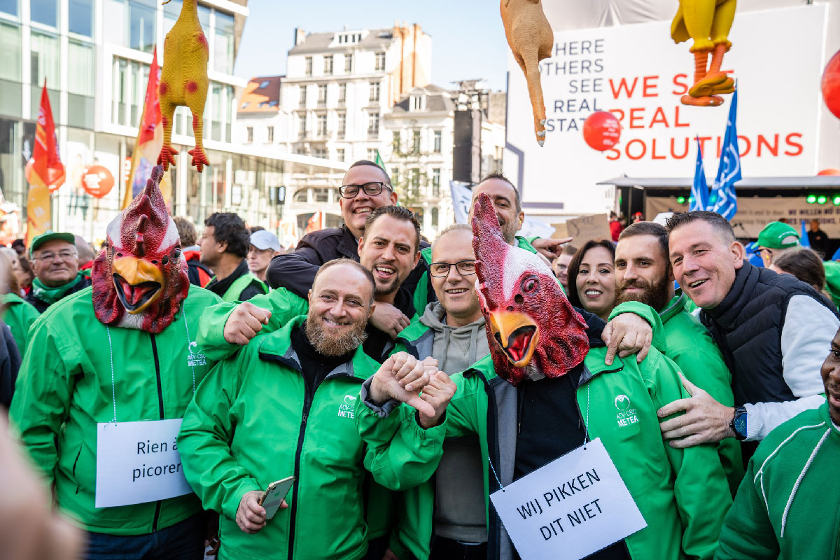 4208 Belgien PVDA - Feuer im Haus Europa - Belgien, Britannien, Europa, Frankreich, Gewerkschaftsbewegung, Heißer Herbst, soziale Proteste - Im Bild