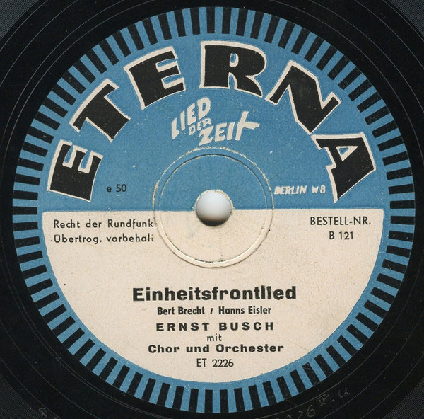4213 Ernst Bunsch Einheitsfrontlied - Rechts-Links-Schwäche - Sahra Wagenknecht - Sahra Wagenknecht