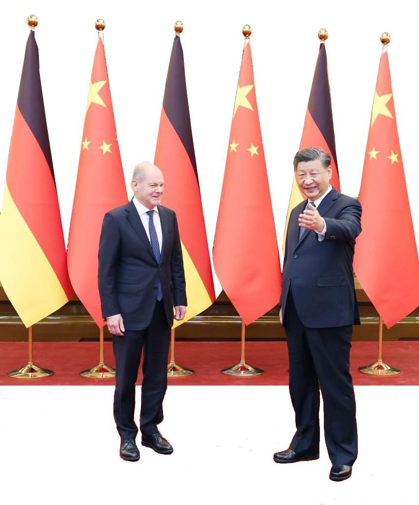 4511 SCHOLZ - Zwischen Kontinuität und Kriegstreiberei - Chinareise, deutscher Imperialismus, Olaf Scholz, VR China, Xi Jinping - Hintergrund