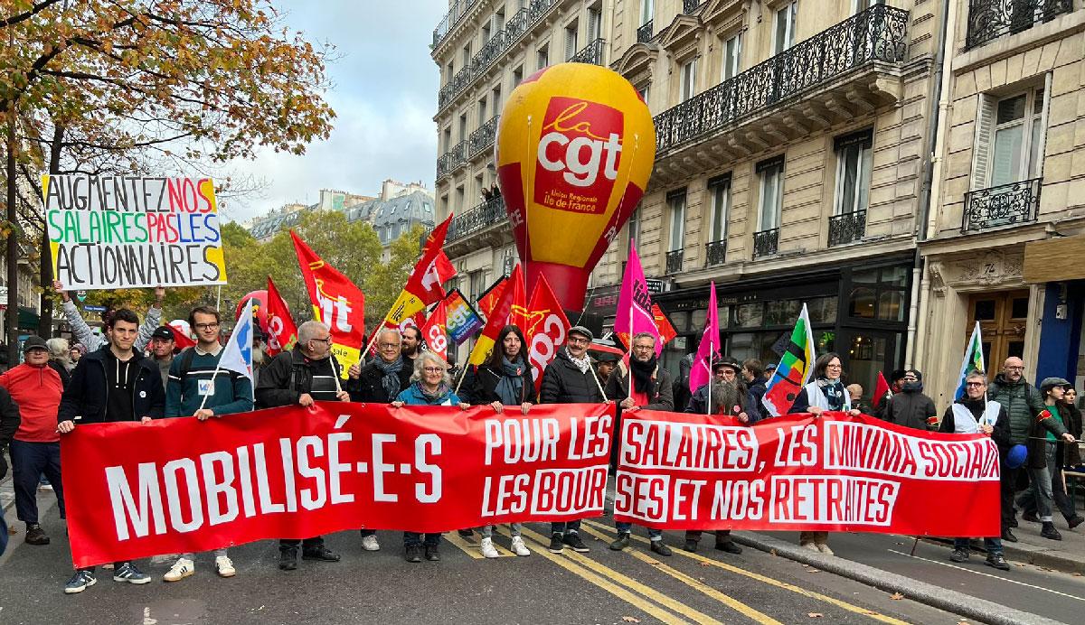 460703 CGT - Generalstreik am 10. November - 10. November 2022, CGT, Frankreich, FSU, Generalstreik, Solidaires - Internationales
