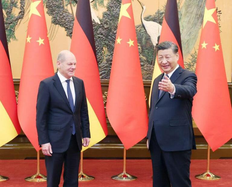 Xi mit Scholz - In der selbstinstallierten atlantischen Falle - China-Besuch, deutscher Imperialismus, Frank-Walter Steinmeier, Olaf Scholz, VR China, Xi Jinping - Internationales