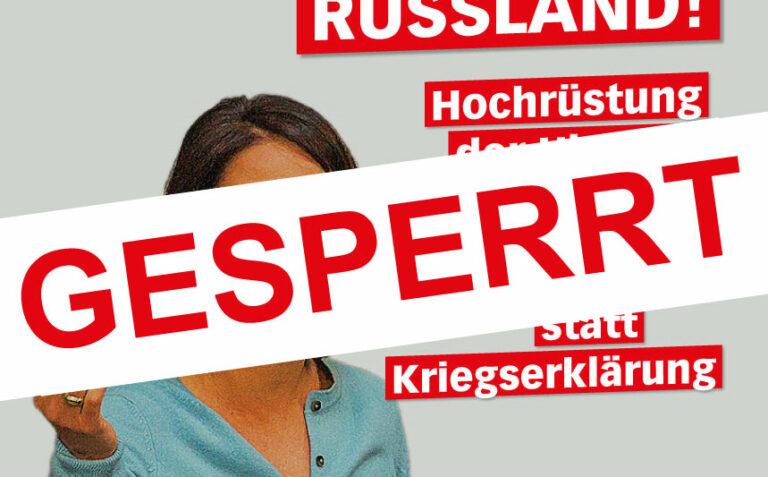 Plakat Baerbock gesperrt - DKP-Petition gesperrt - DKP in Aktion - DKP in Aktion