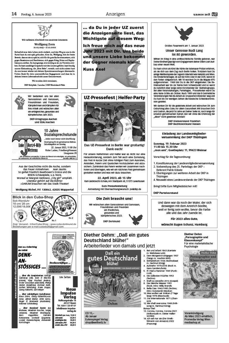 UZ 2023 01 Seiten 14 - Anzeigen 2023-1 - Anzeigen - Anzeigen