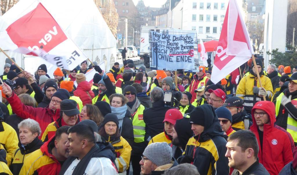 ver.di-Aktionstag am 7. Februar in Nürnberg mit 500 Gewerkschaftern (Foto: Gustl Ballin)