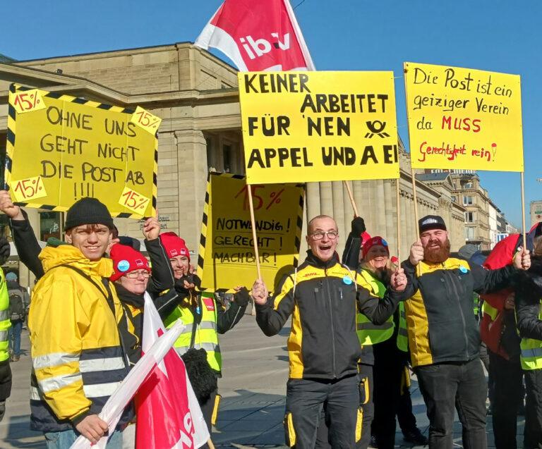 230207 Stuttgart ChristaHourani1 - Drei Tarifkämpfe, ein Ziel - Tarifrunde Deutsche Post - Tarifrunde Deutsche Post