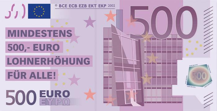 Mindestens - Mindestens 500,- Euro Lohnerhöhung für alle! - DKP, Tarifrunde Öffentlicher Dienst - Blog, DKP in Aktion