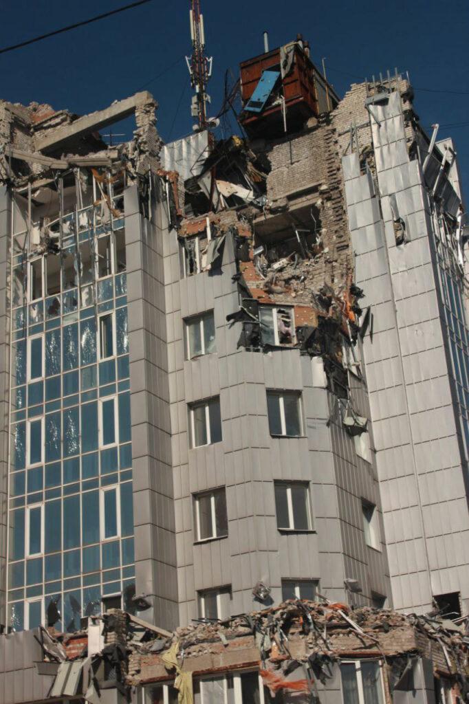 Zerstörtes Haus in Altchewsk
