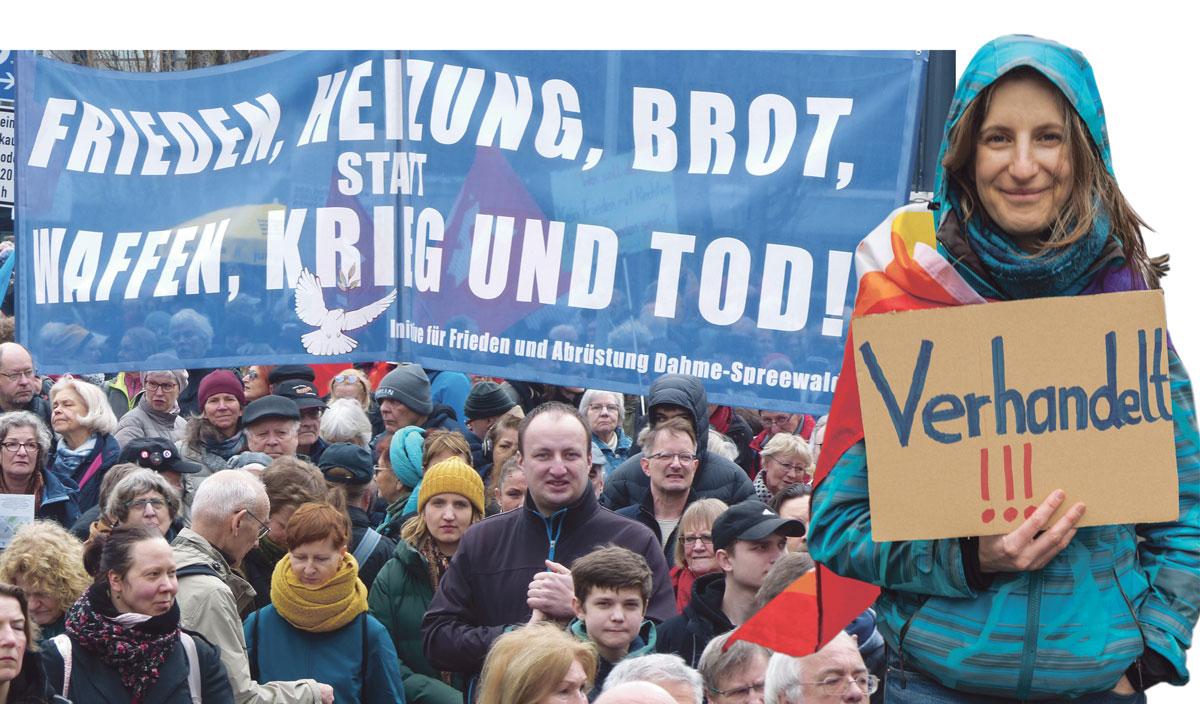 1501 Titelfoto - Verhandlungen statt Waffenlieferungen! - Friedensbewegung, Ostermarsch 2023 - Politik