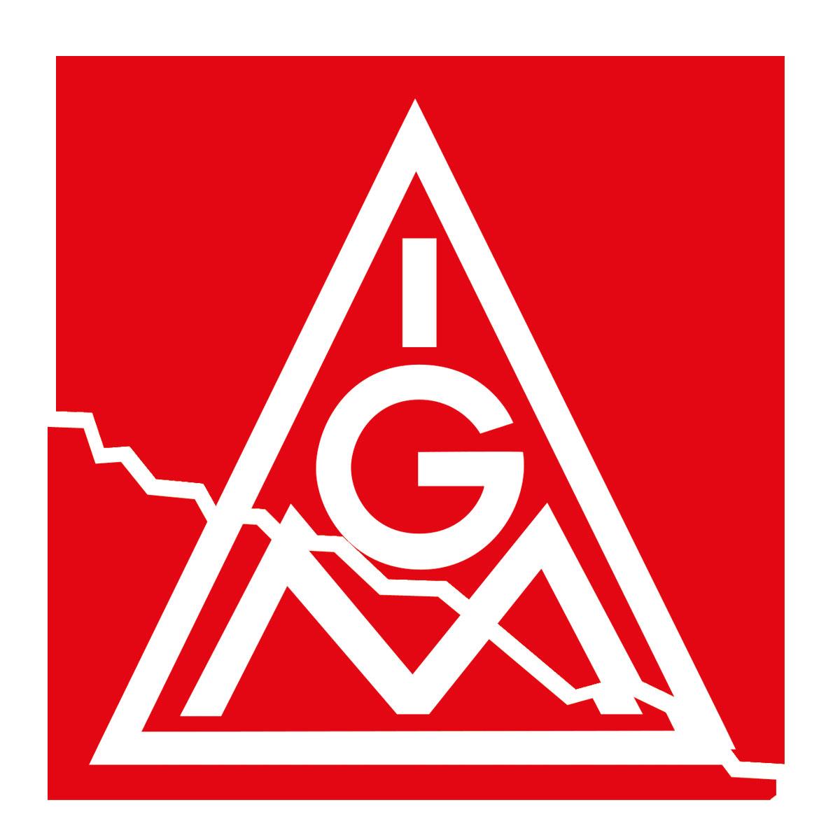 1513 IG Metall logo - Nicht in unserem Namen - Alina Heisig, Anne Rieger, IG Metall, Marion Köster, Sicherheit und Frieden in der Zeitenwende - Hintergrund