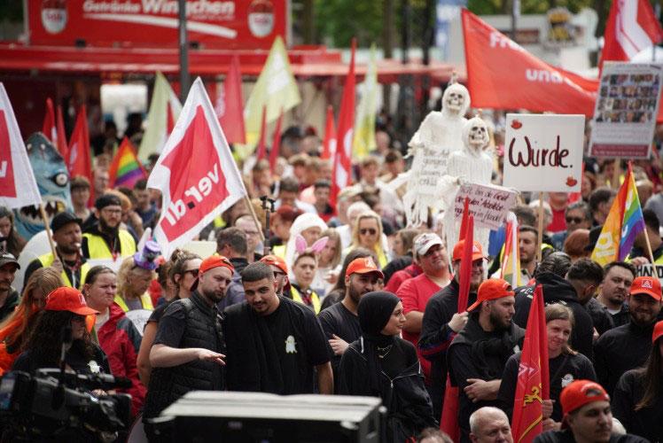 180301 Koeln - Lob für Tarifabschlüsse - 1. Mai 2023, DGB, Frank Werneke, Yasmin Fahimi - Wirtschaft & Soziales