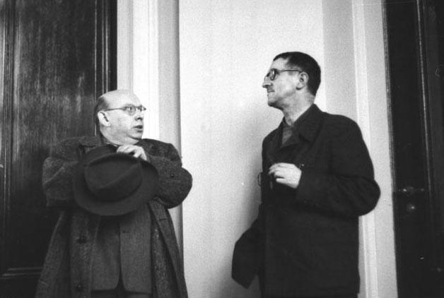 191101 Bundesarchiv Bild 183 19204 2132 Berlin Bertolt Brecht und Hanns Eisler - Vergnügungen - Bertolt Brecht - Bertolt Brecht