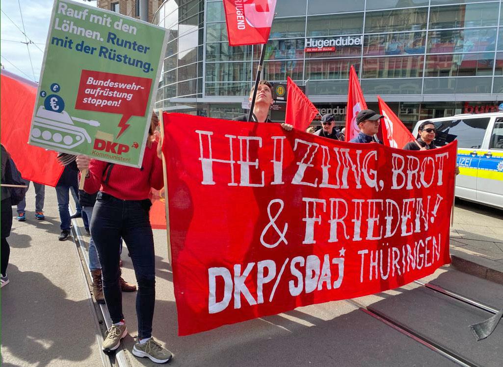 1Mai Thueringen Erfurt - Kommunisten auf den 1.-Mai-Demos - 1. Mai 2023 - Blog, DKP in Aktion